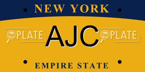 AJC New York License Plate
