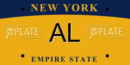 AL New York License Plate