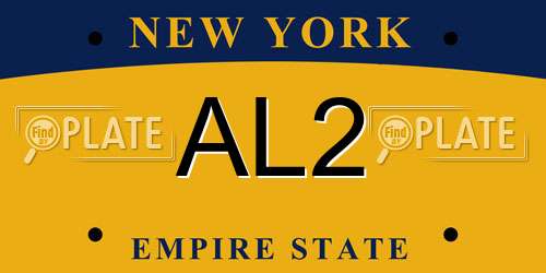 AL2 New York License Plate