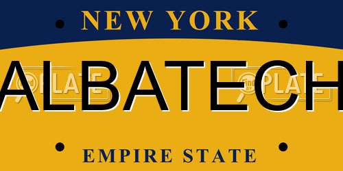 ALBATECH New York License Plate