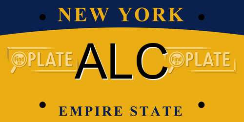 ALC New York License Plate