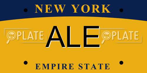 ALE New York License Plate