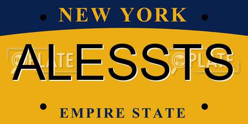 ALESSTS New York License Plate