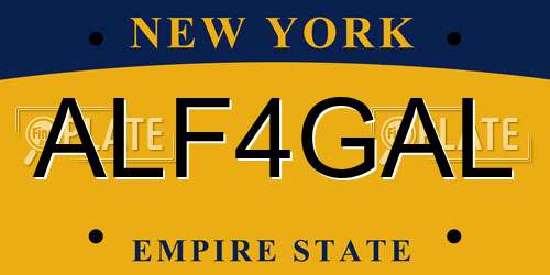 ALF4GAL New York License Plate