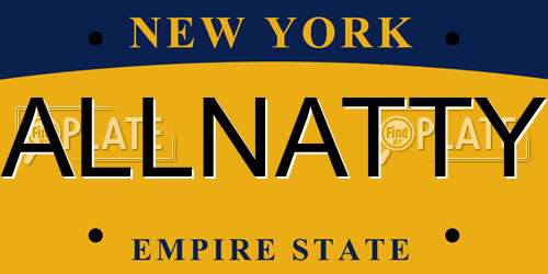 ALLNATTY New York License Plate
