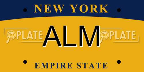 ALM New York License Plate