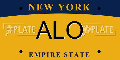 ALO New York License Plate