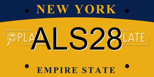 ALS28 New York License Plate