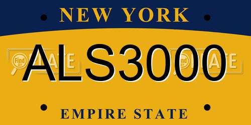 ALS3000 New York License Plate