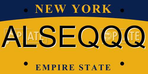 ALSEQQQ New York License Plate
