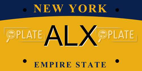 ALX New York License Plate