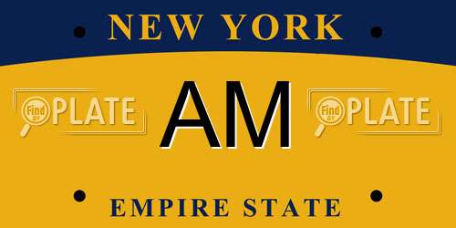 AM New York License Plate