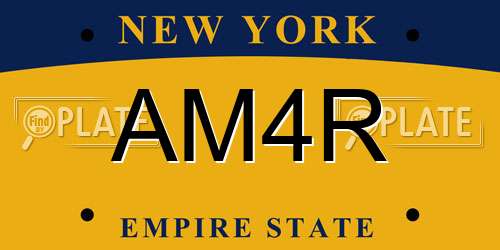 AM4R New York License Plate