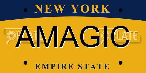 AMAGIC New York License Plate