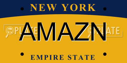 AMAZN New York License Plate