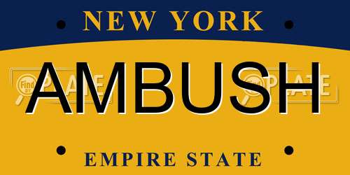 AMBUSH New York License Plate
