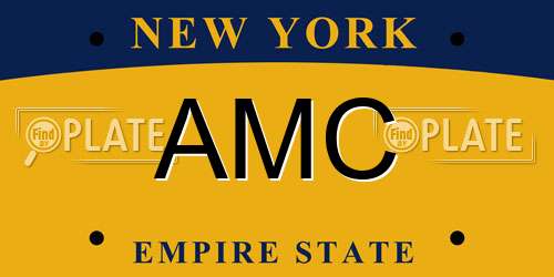 AMC New York License Plate