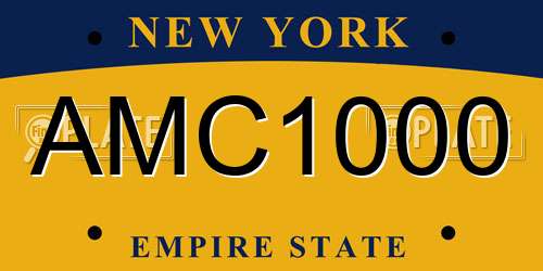 AMC1000 New York License Plate