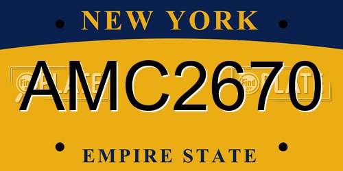 AMC2670 New York License Plate