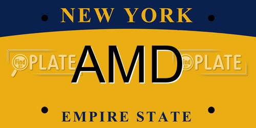 AMD New York License Plate