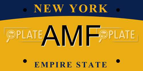 AMF New York License Plate
