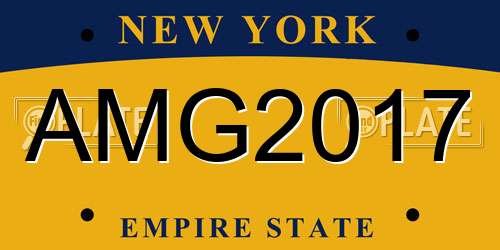 AMG2017 New York License Plate