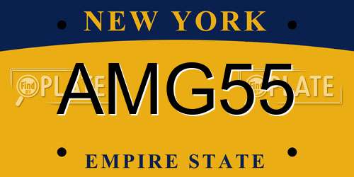AMG55 New York License Plate