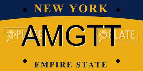 AMGTT New York License Plate