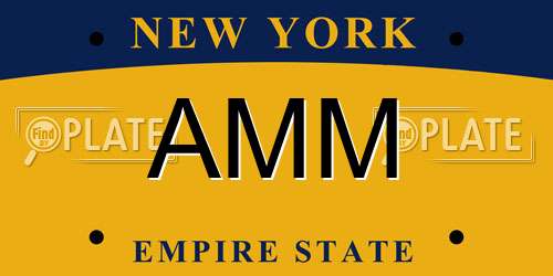 AMM New York License Plate