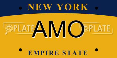 AMO New York License Plate