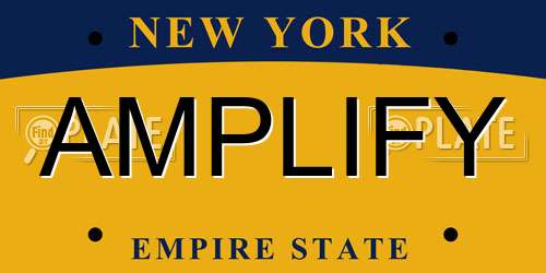 AMPLIFY New York License Plate
