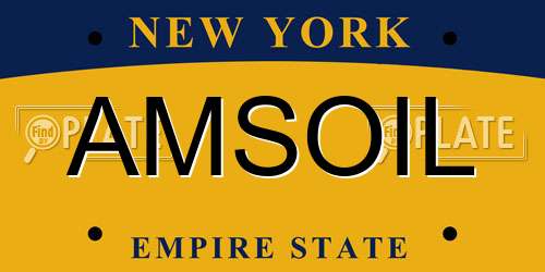 AMSOIL New York License Plate