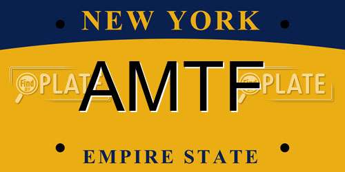 AMTF New York License Plate