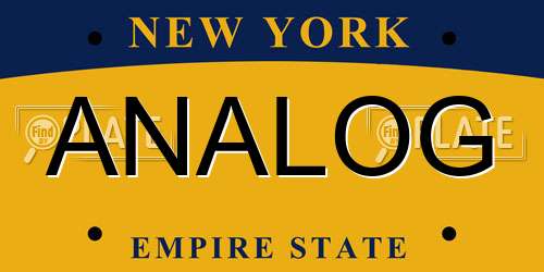 ANALOG New York License Plate