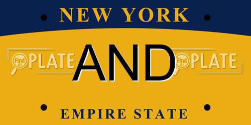 AND New York License Plate
