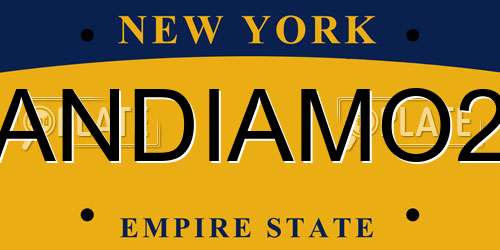 ANDIAMO2 New York License Plate
