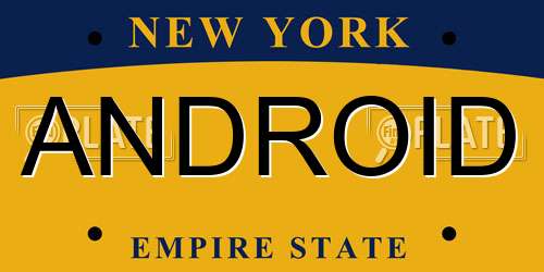 ANDROID New York License Plate