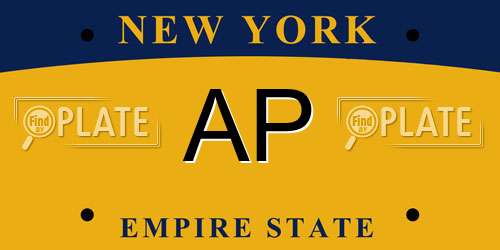 AP New York License Plate
