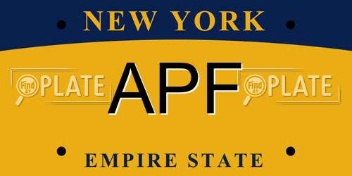 APF New York License Plate