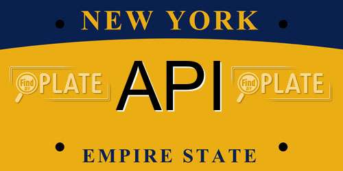 API New York License Plate