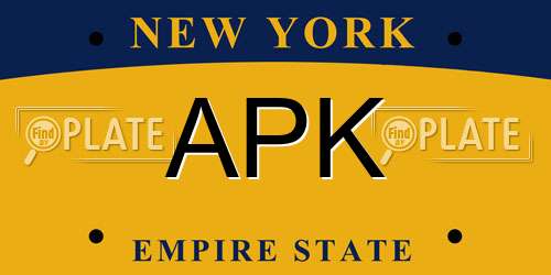 APK New York License Plate