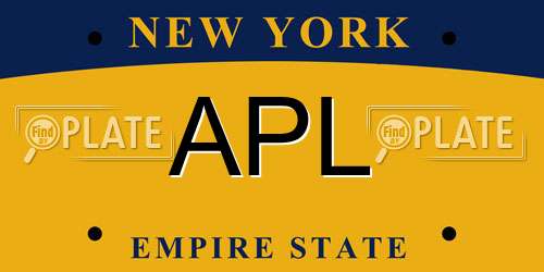 APL New York License Plate