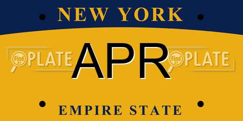 APR New York License Plate
