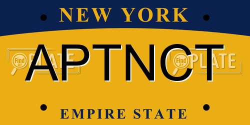 APTNCT New York License Plate