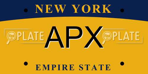 APX New York License Plate