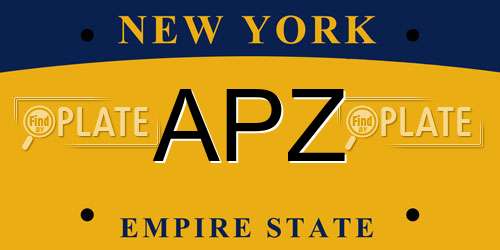 APZ New York License Plate