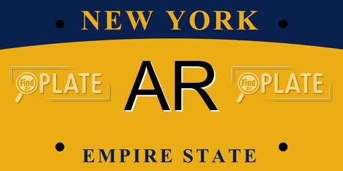 AR New York License Plate