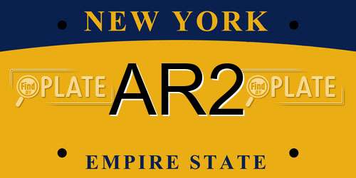AR2 New York License Plate