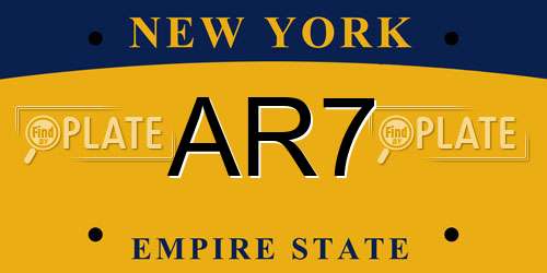 AR7 New York License Plate