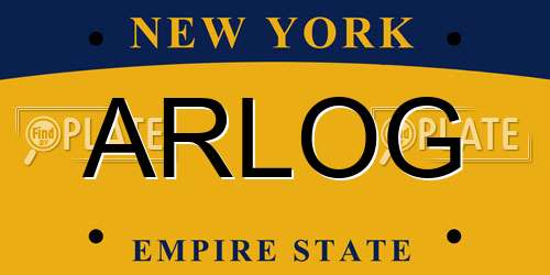 ARLOG New York License Plate